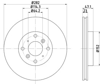 Тормозной диск HELLA PAGID 8DD 355 104-991