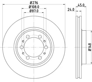 Тормозной диск HELLA PAGID 8DD 355 105-131