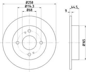 Тормозной диск HELLA PAGID 8DD 355 105-171