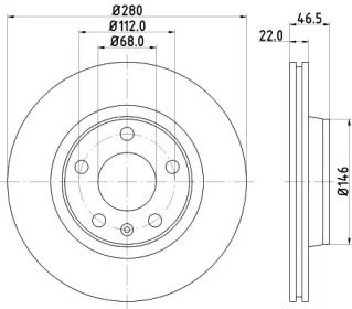 Тормозной диск HELLA PAGID 8DD 355 127-311