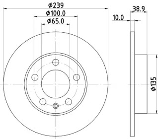 Тормозной диск HELLA PAGID 8DD 355 105-701