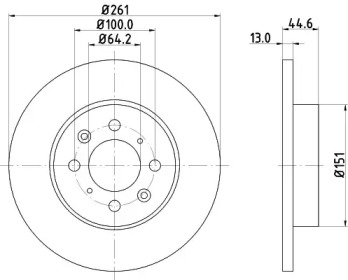 Тормозной диск HELLA PAGID 8DD 355 105-861