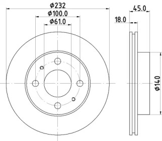 Тормозной диск HELLA PAGID 8DD 355 105-921