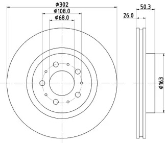 Тормозной диск HELLA PAGID 8DD 355 126-002