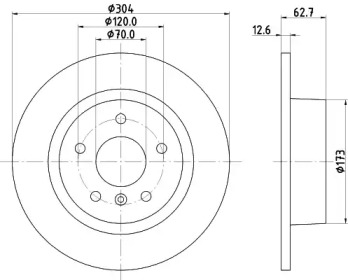 Тормозной диск HELLA PAGID 8DD 355 106-371