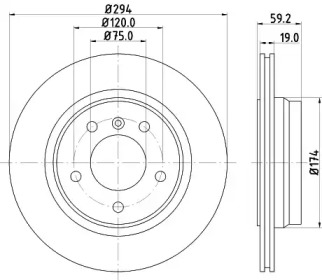 Тормозной диск HELLA PAGID 8DD 355 124-011