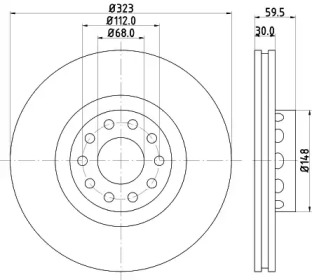 Тормозной диск HELLA PAGID 8DD 355 121-001