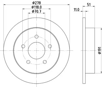 Тормозной диск HELLA PAGID 8DD 355 106-961