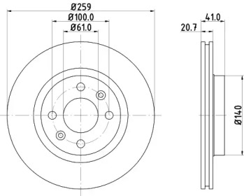 Тормозной диск HELLA PAGID 8DD 355 107-121