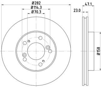 Тормозной диск HELLA PAGID 8DD 355 107-131