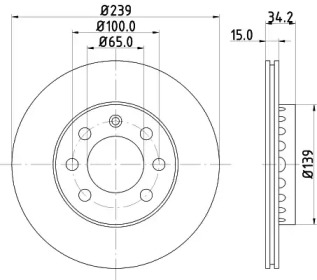 Тормозной диск HELLA PAGID 8DD 355 107-581