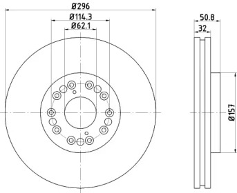 Тормозной диск HELLA PAGID 8DD 355 107-971