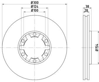 Тормозной диск HELLA PAGID 8DD 355 108-021