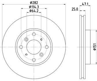 Тормозной диск HELLA PAGID 8DD 355 108-131