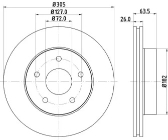 Тормозной диск HELLA PAGID 8DD 355 108-601