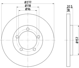 Тормозной диск HELLA PAGID 8DD 355 108-681