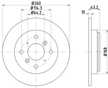 Тормозной диск HELLA PAGID 8DD 355 108-691