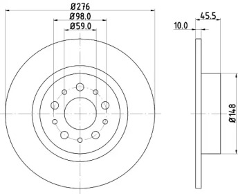 Тормозной диск HELLA PAGID 8DD 355 108-731