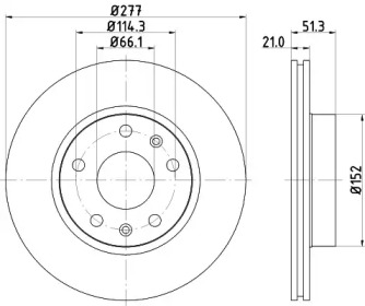 Тормозной диск HELLA PAGID 8DD 355 108-901