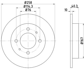 Тормозной диск HELLA PAGID 8DD 355 118-111