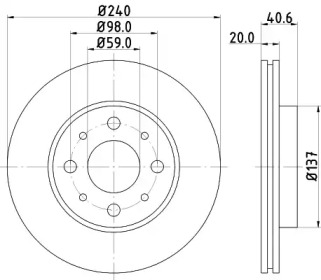 Тормозной диск HELLA PAGID 8DD 355 109-111