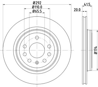 Тормозной диск HELLA PAGID 8DD 355 109-181