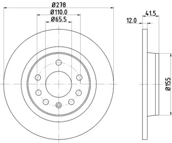 Тормозной диск HELLA PAGID 8DD 355 109-211