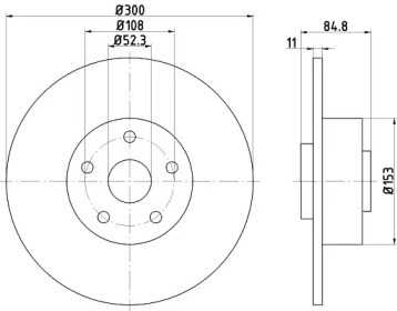 Тормозной диск HELLA PAGID 8DD 355 113-871