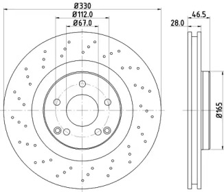 Тормозной диск HELLA PAGID 8DD 355 127-911