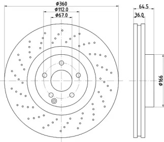 Тормозной диск HELLA PAGID 8DD 355 127-961