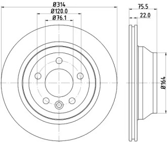 Тормозной диск HELLA PAGID 8DD 355 109-791