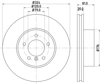 Тормозной диск HELLA PAGID 8DD 355 109-961