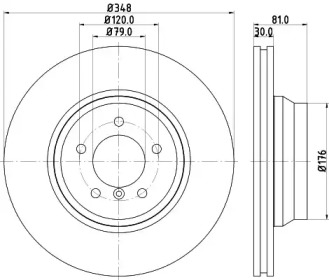 Тормозной диск HELLA PAGID 8DD 355 129-781