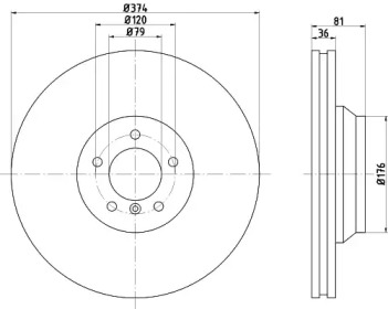 Тормозной диск HELLA PAGID 8DD 355 110-001