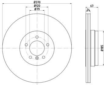 Тормозной диск HELLA PAGID 8DD 355 110-061