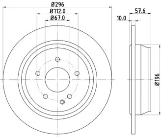 Тормозной диск HELLA PAGID 8DD 355 110-091