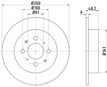 Тормозной диск HELLA PAGID 8DD 355 118-121