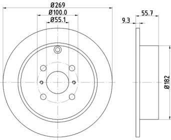 Тормозной диск HELLA PAGID 8DD 355 110-491