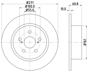 Тормозной диск HELLA PAGID 8DD 355 110-551