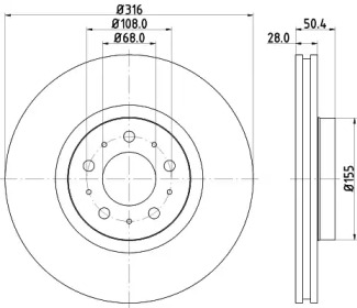 Тормозной диск HELLA PAGID 8DD 355 124-761