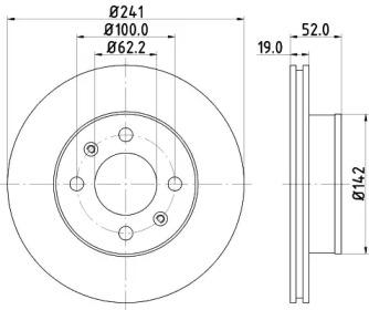 Тормозной диск HELLA PAGID 8DD 355 110-641