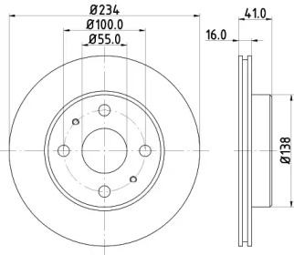 Тормозной диск HELLA PAGID 8DD 355 110-701