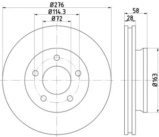 Тормозной диск HELLA PAGID 8DD 355 110-841