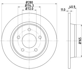 Тормозной диск HELLA PAGID 8DD 355 110-911