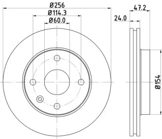 Тормозной диск HELLA PAGID 8DD 355 111-351