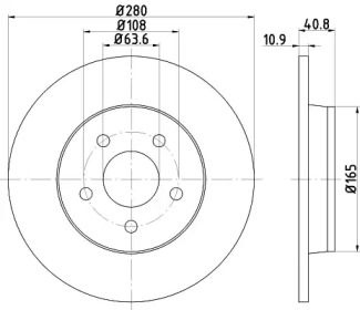 Тормозной диск HELLA PAGID 8DD 355 111-391