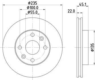 Тормозной диск HELLA PAGID 8DD 355 111-441