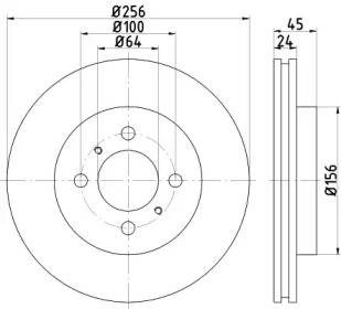 Тормозной диск HELLA PAGID 8DD 355 111-541