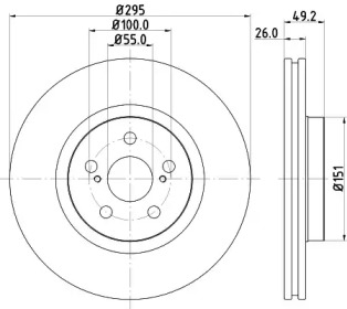 Тормозной диск HELLA PAGID 8DD 355 111-651