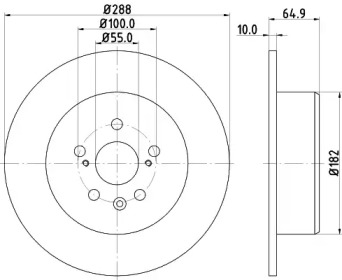 Тормозной диск HELLA PAGID 8DD 355 111-691